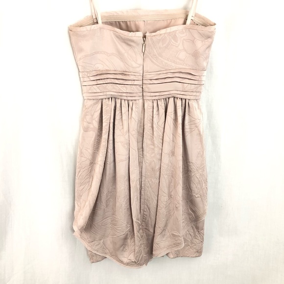 BCBG MaxAzria Dress Strapless Hi Low EUC 2P Tan - Picture 4 of 9
